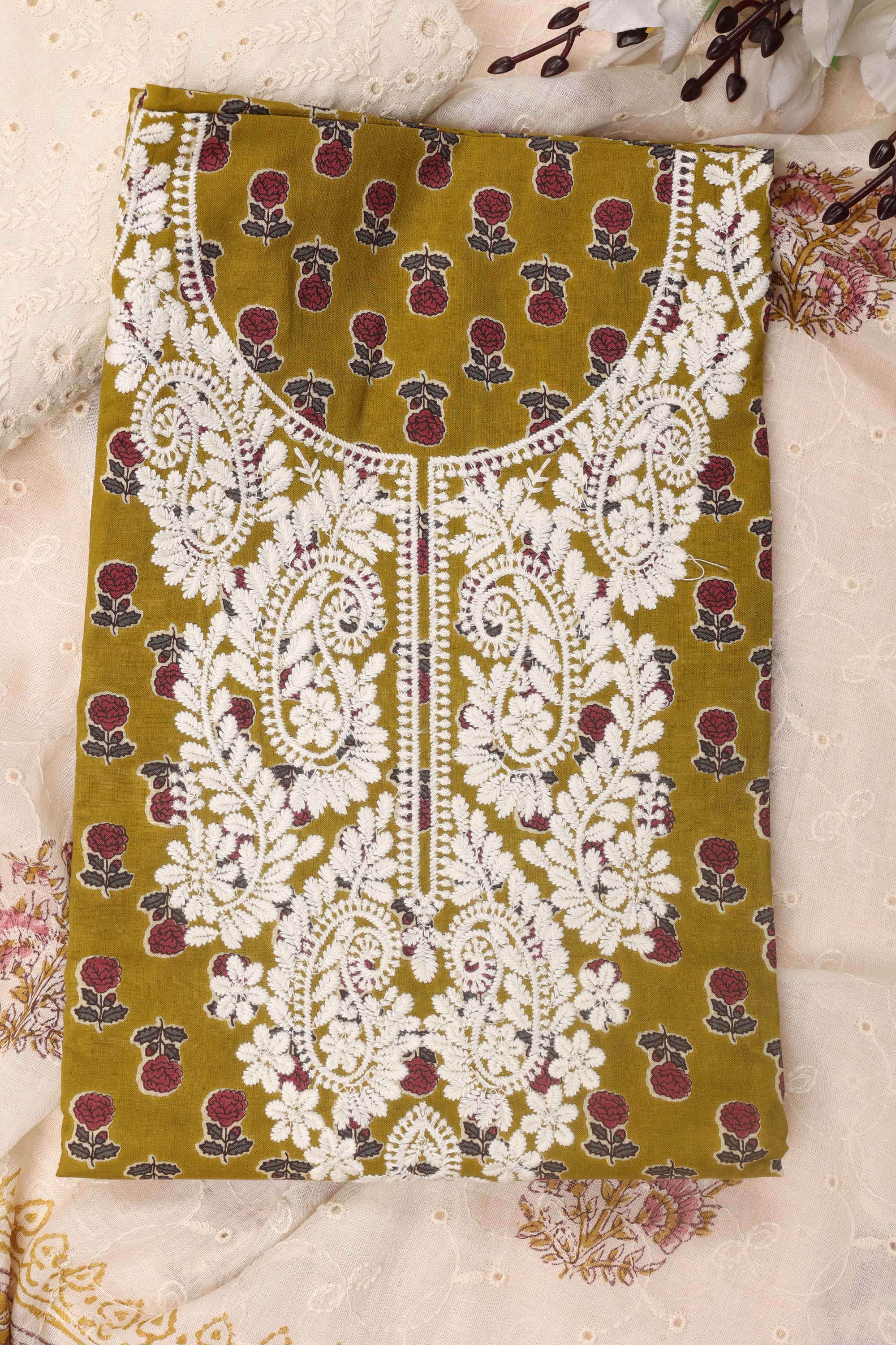 Thread Work Cotton Suit
