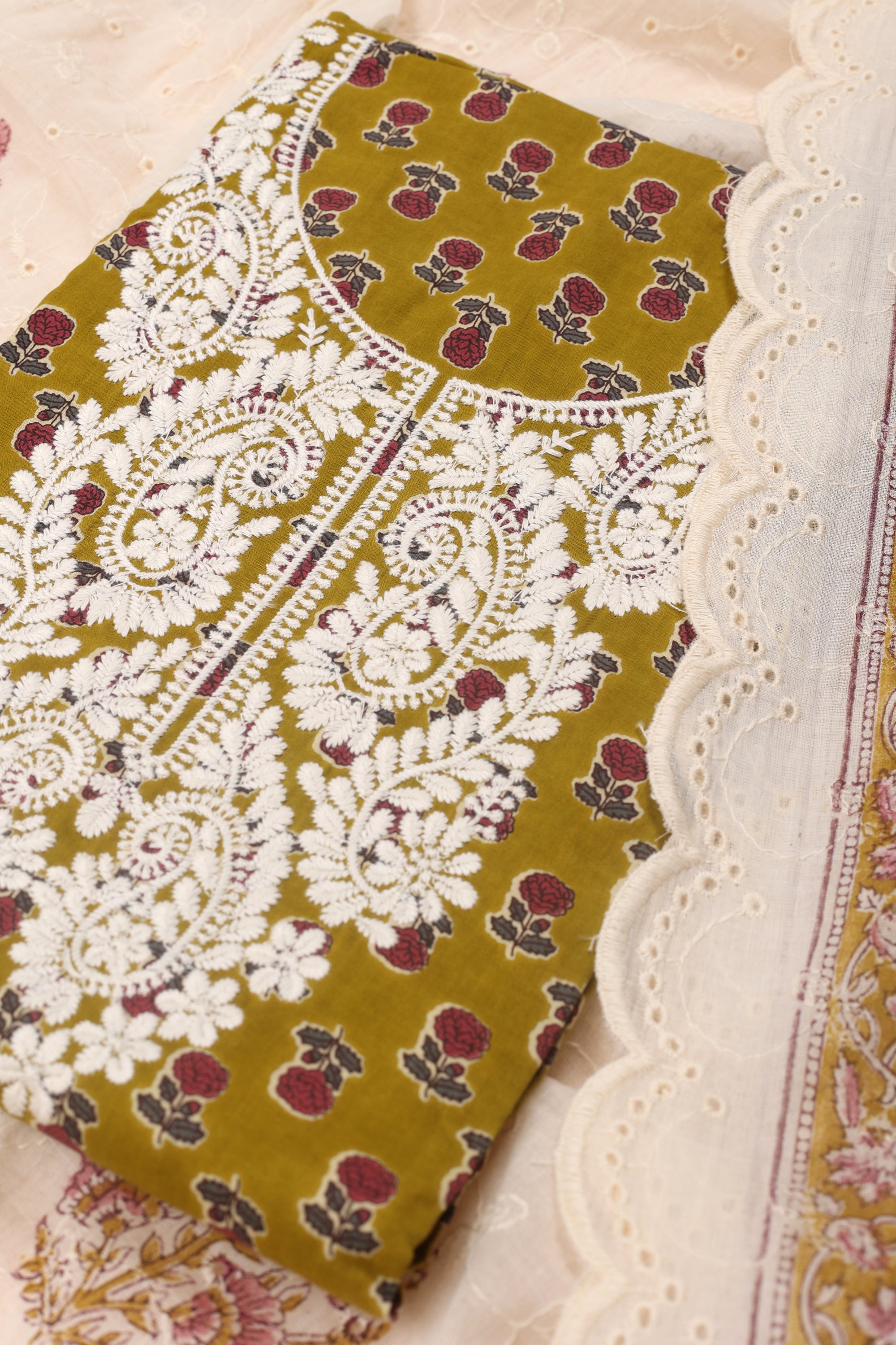 Thread Work Cotton Suit