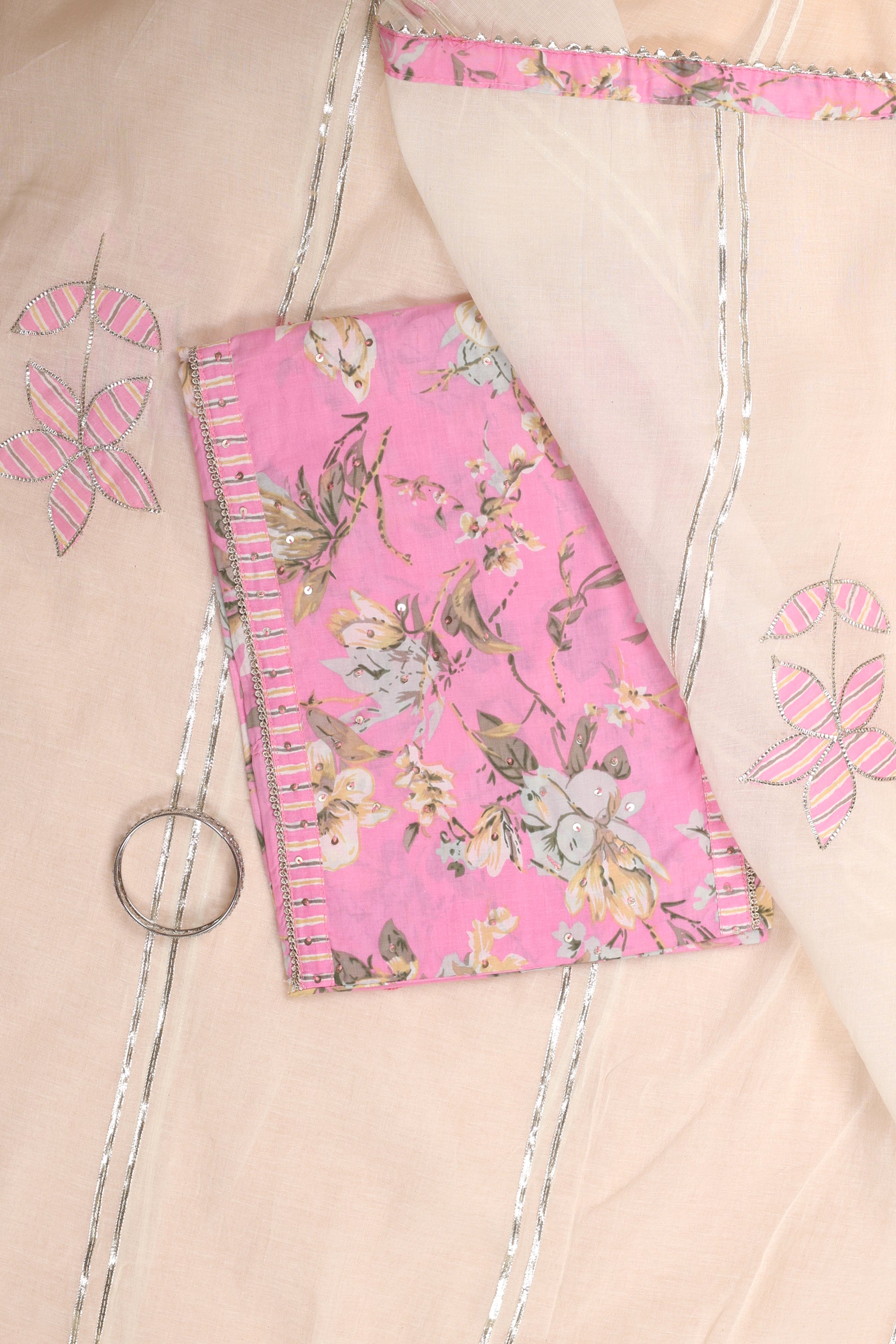 Floral Print Cotton Suit
