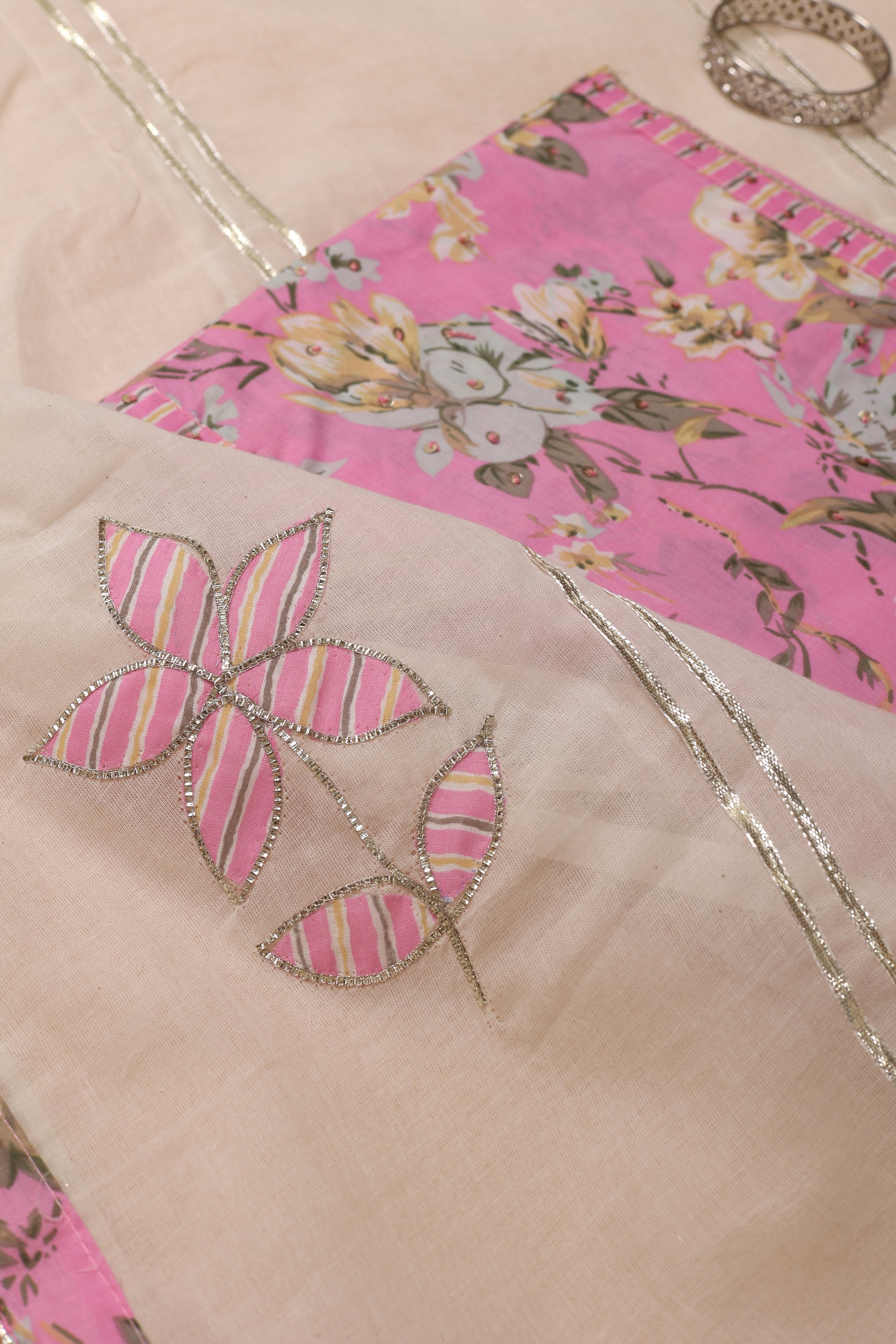 Floral Print Cotton Suit