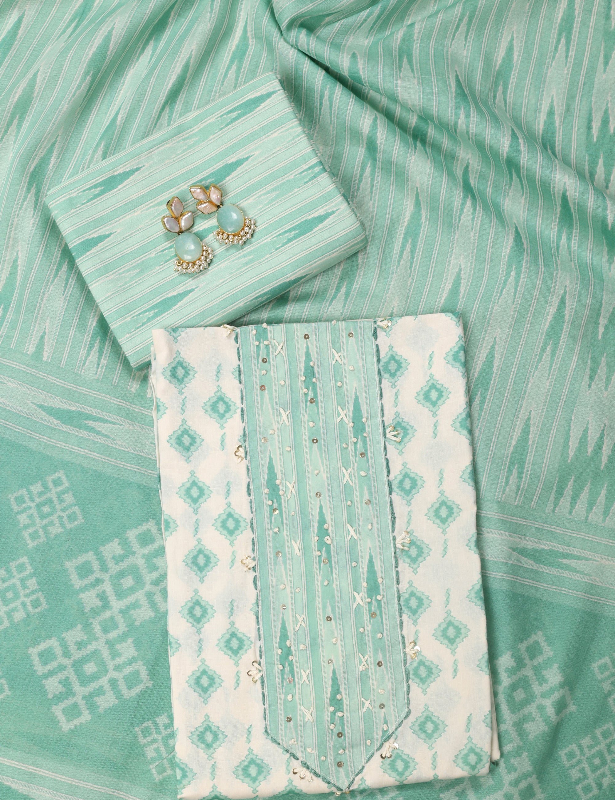 Printed Cotton Suit