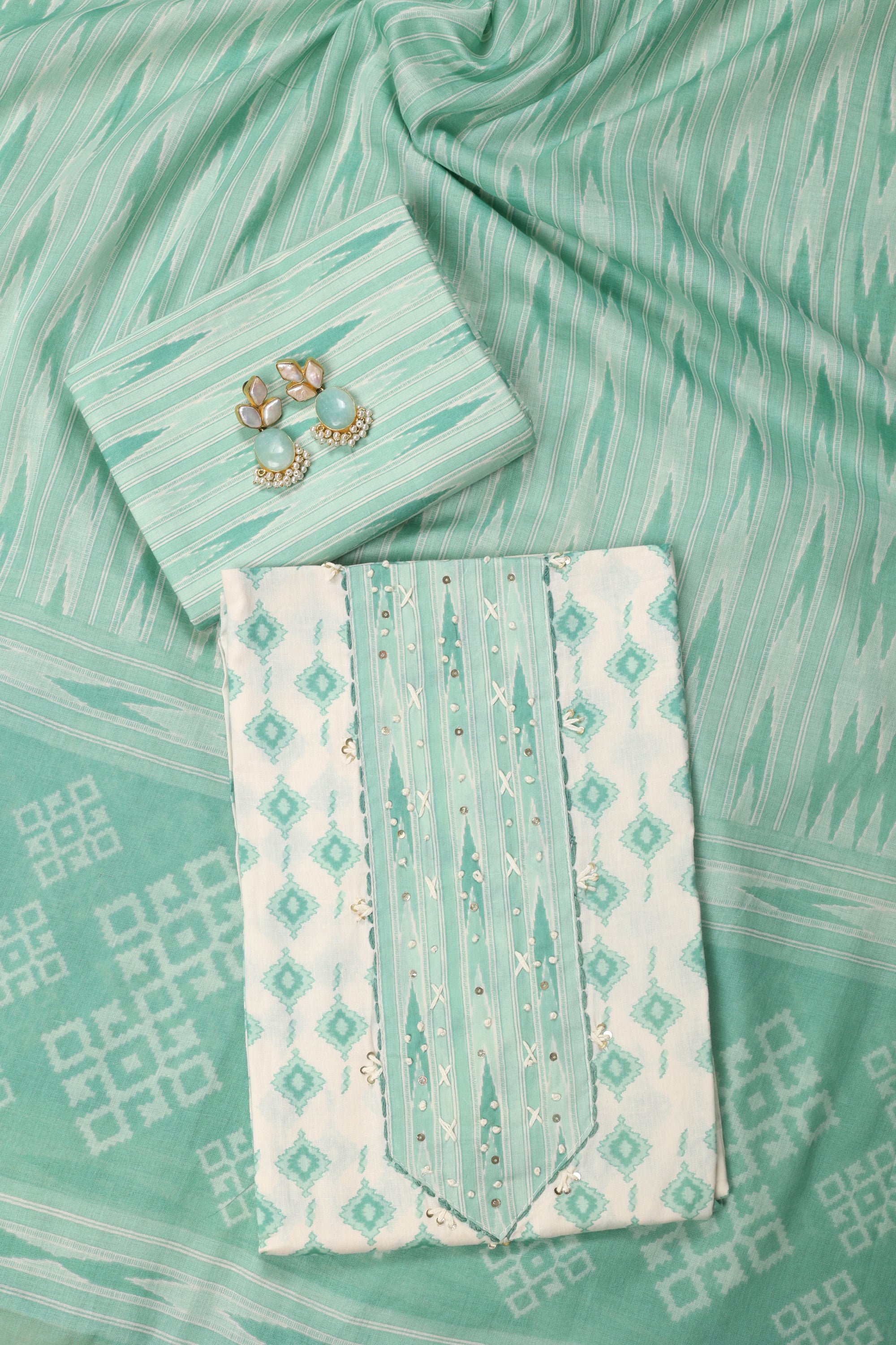 Printed Cotton Suit