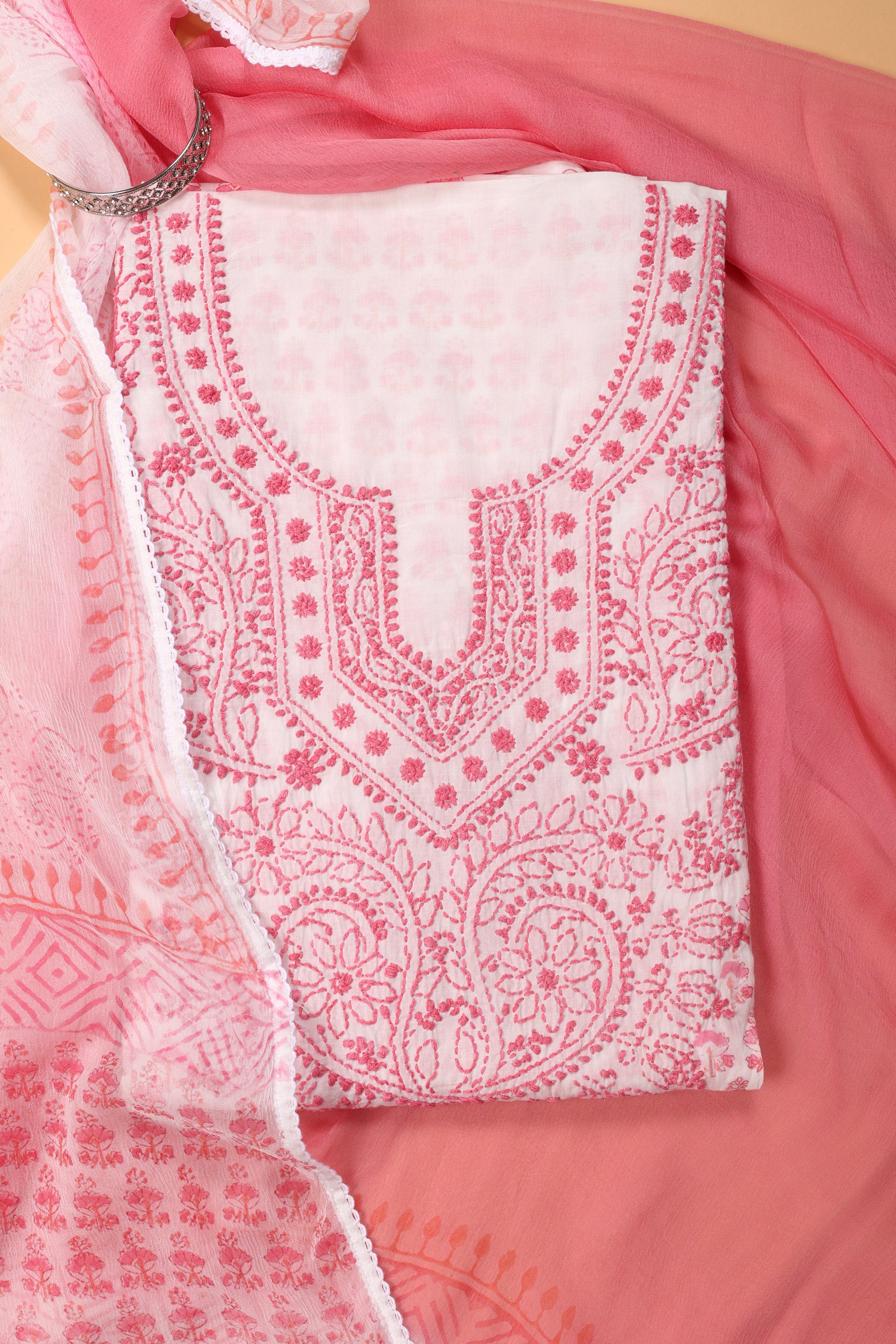 Chikankari Work Cotton Suit