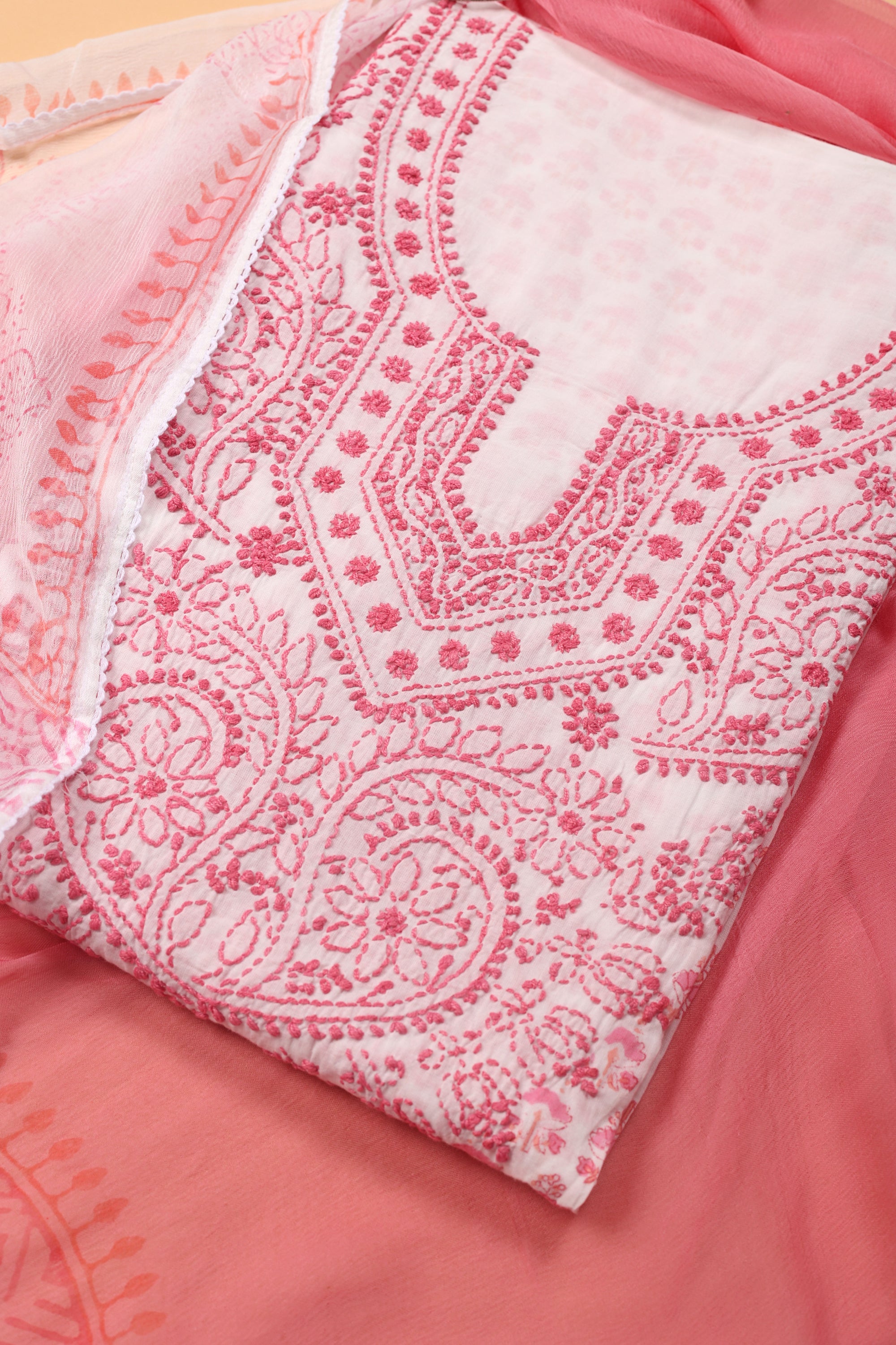 Chikankari Work Cotton Suit