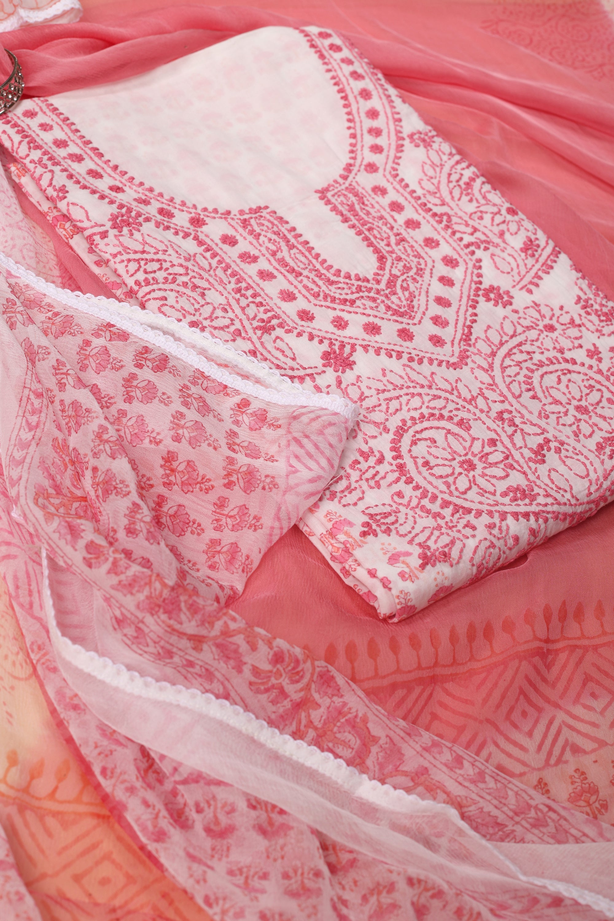 Chikankari Work Cotton Suit