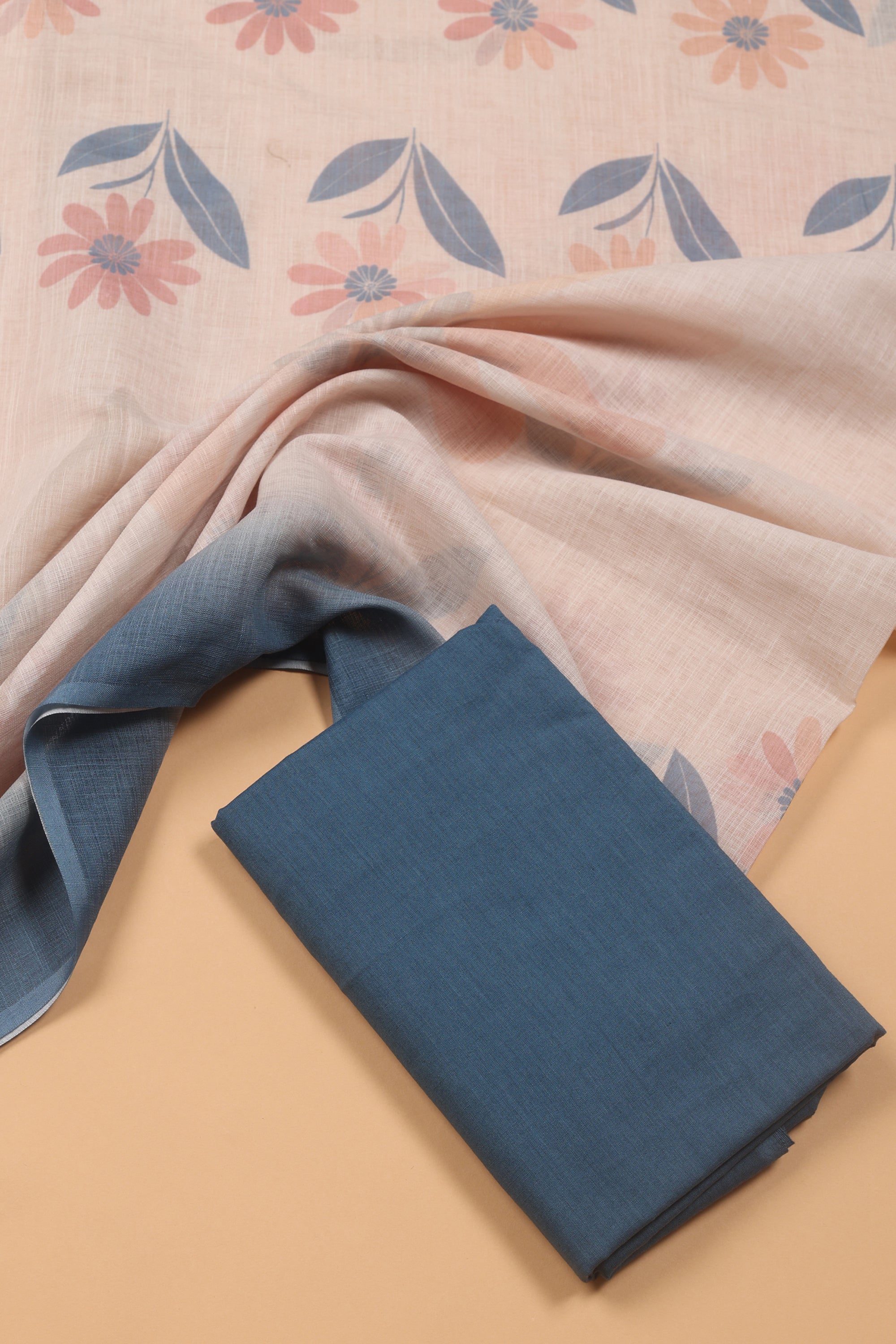Linen Katha Work Suit