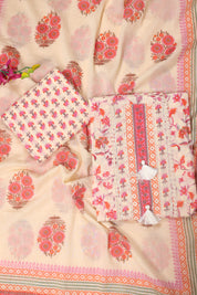 Printed Cotton Suit with Beautiful Neck