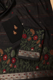 Self Thread Work Chanderi Suit