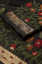 Self Thread Work Chanderi Suit