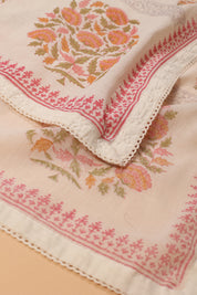 Unstitched Block Printed Suit Material