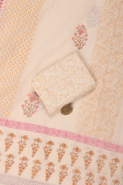 Unstitched Block Printed Suit Material