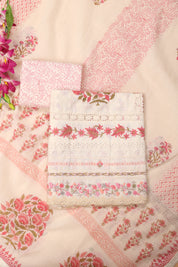 Unstitched Block Printed Suit Material