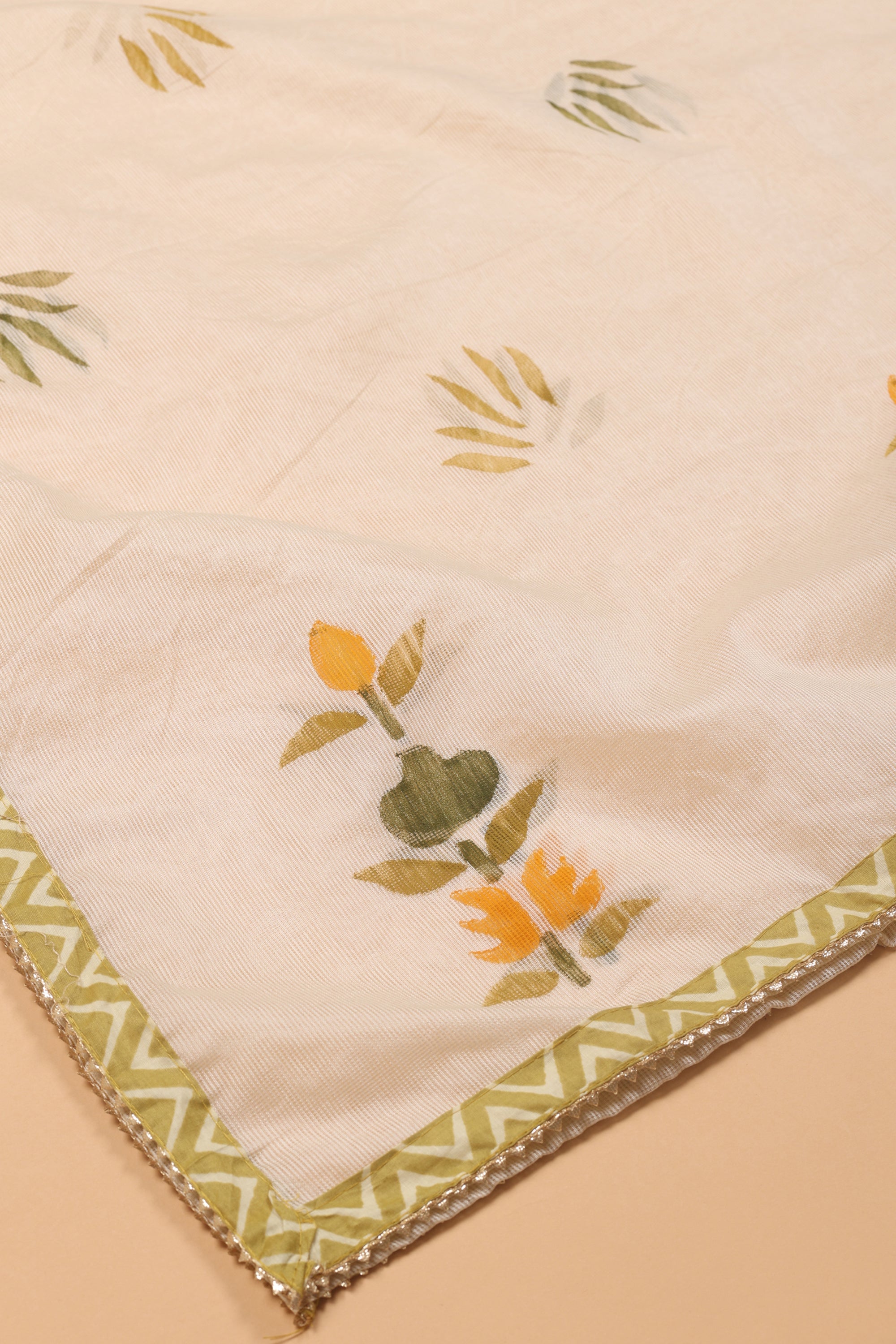 Cotton Suit with Zari & Thread Kota Doria Dhupatta