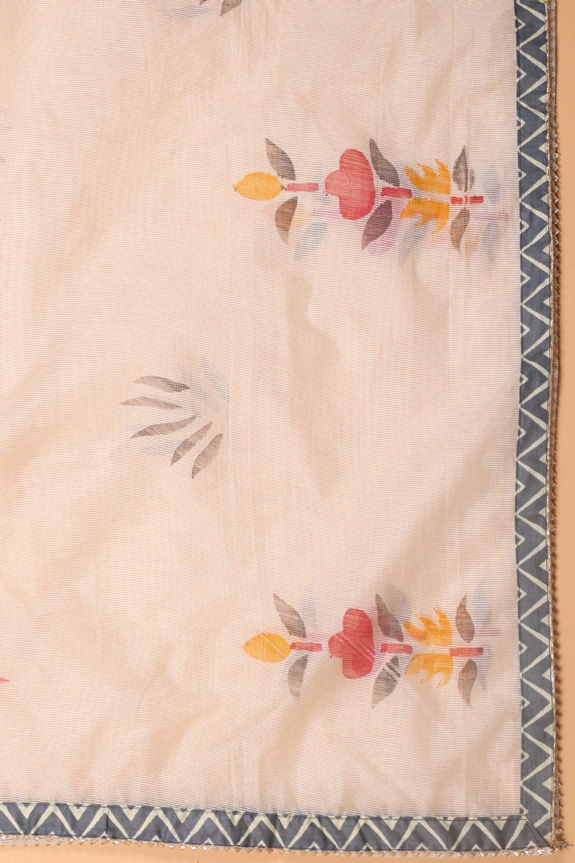 Cotton Suit with Zari & Thread Kota Doria Dhupatta