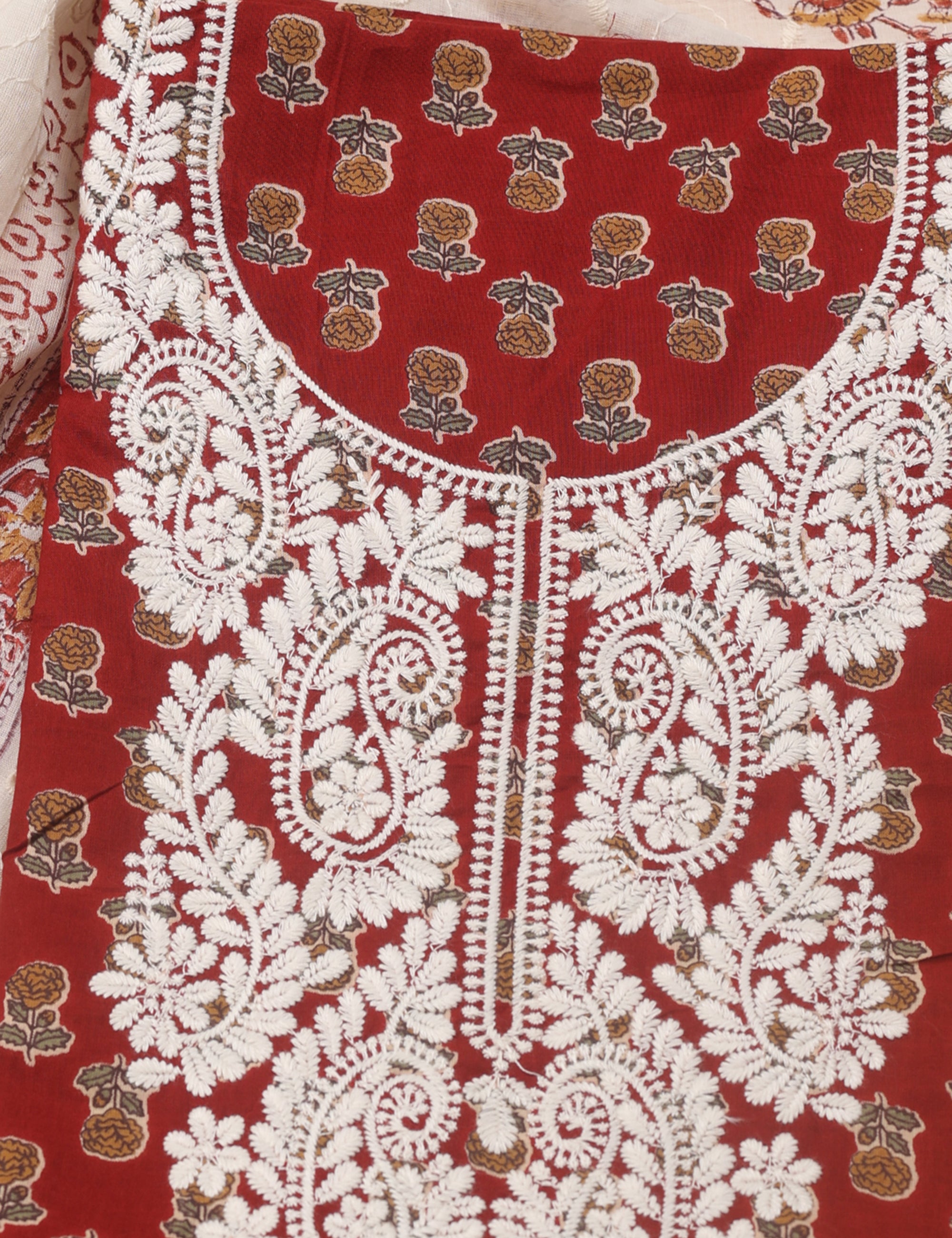 Thread Work Cotton Suit