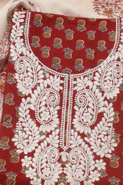 Thread Work Cotton Suit