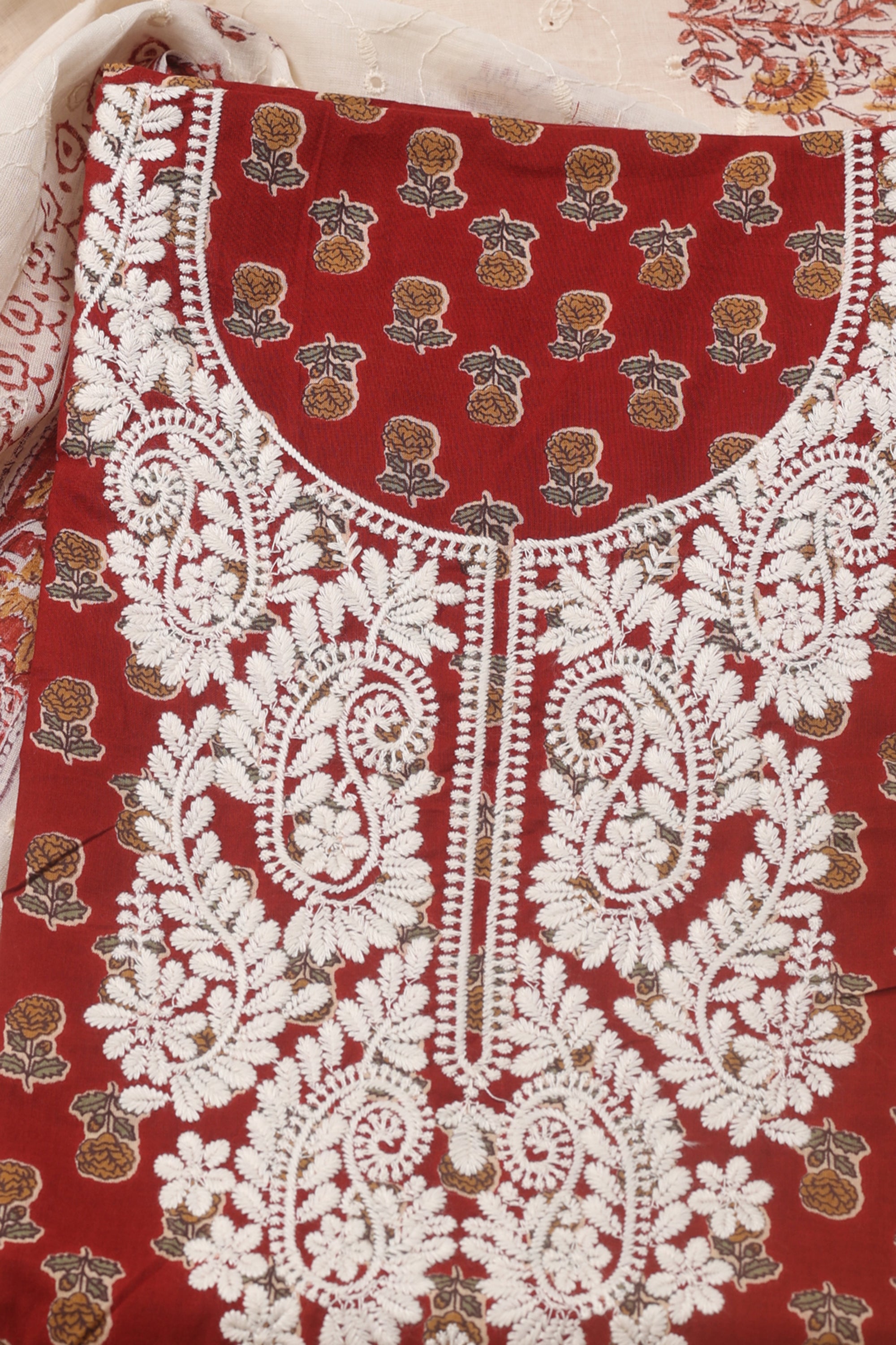 Thread Work Cotton Suit