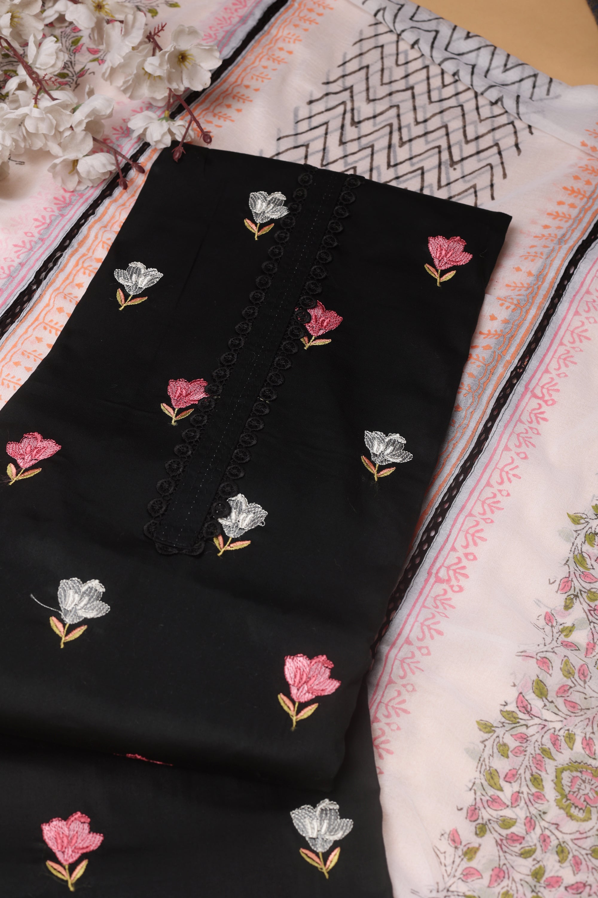 Thread Work Embroidered Suit