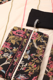Floral Moti Work Cotton Suit