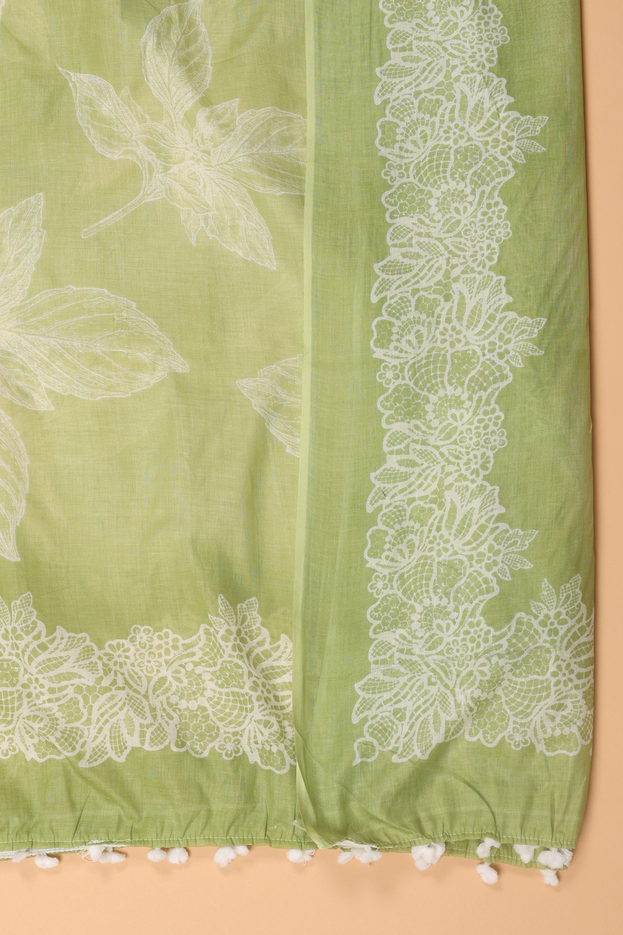 Cotton Suit with Elephant Work Neck