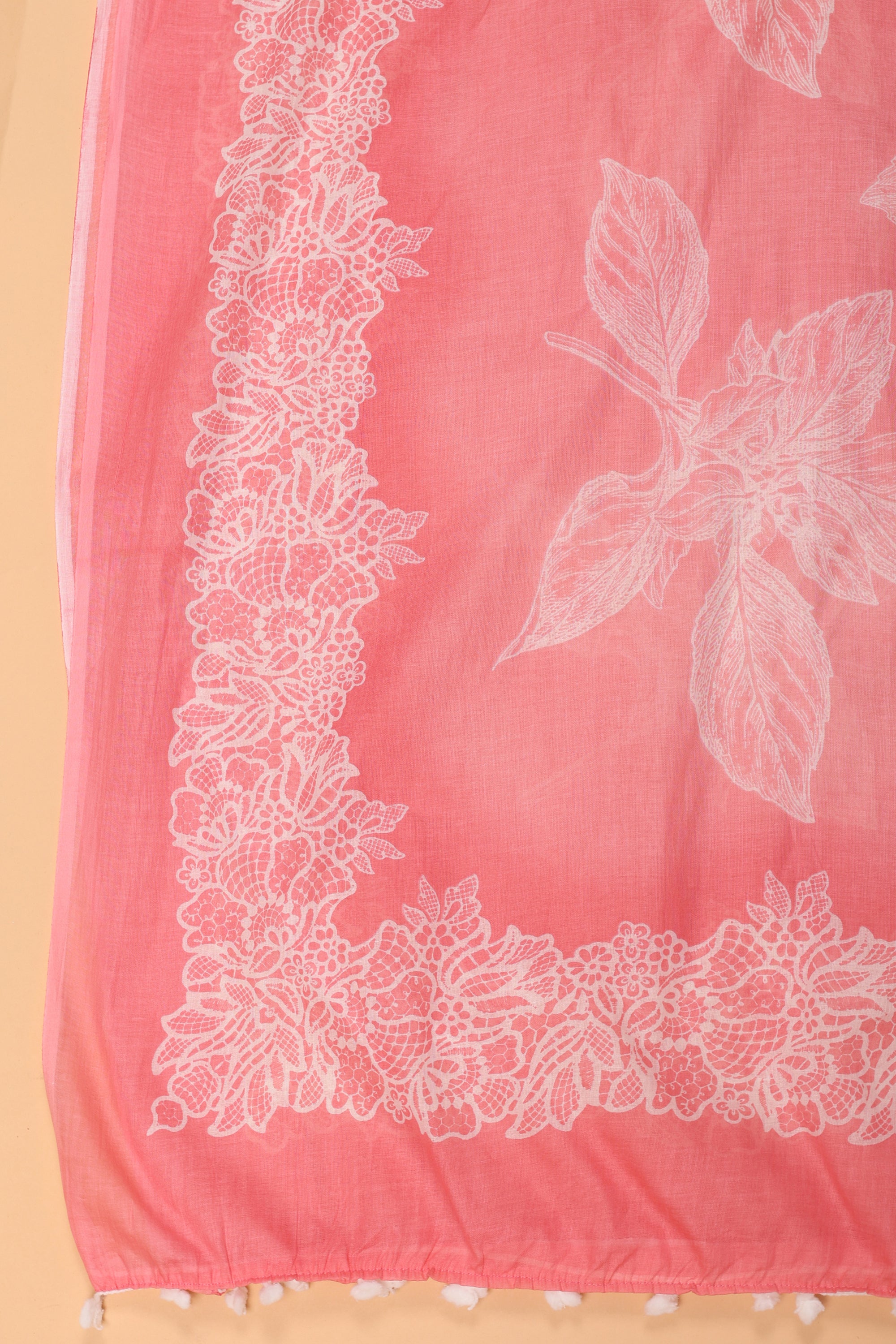 Cotton Suit with Elephant Work Neck