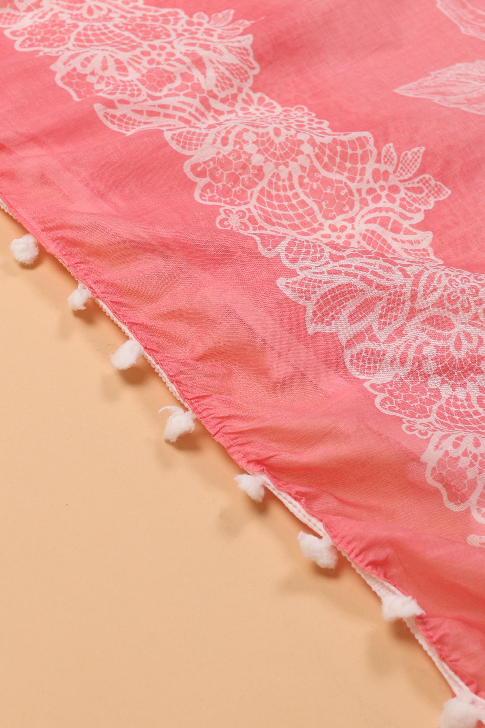 Cotton Suit with Elephant Work Neck