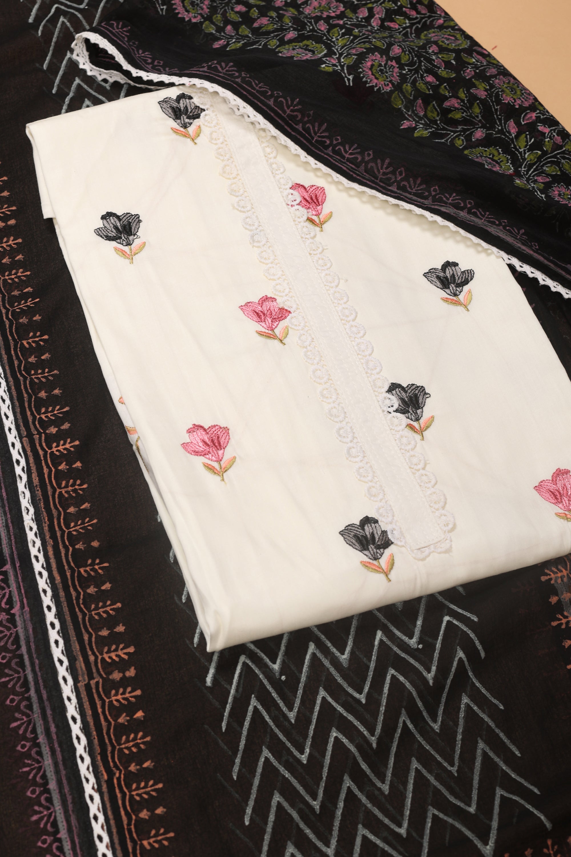 Thread Work Embroidered Suit