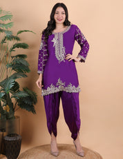 Zari Work Trending Dhoti Set