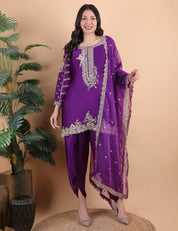 Zari Work Trending Dhoti Set