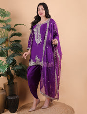 Zari Work Trending Dhoti Set