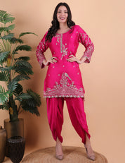 Zari Work Trending Dhoti Set