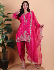 Zari Work Trending Dhoti Set