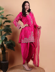 Zari Work Trending Dhoti Set