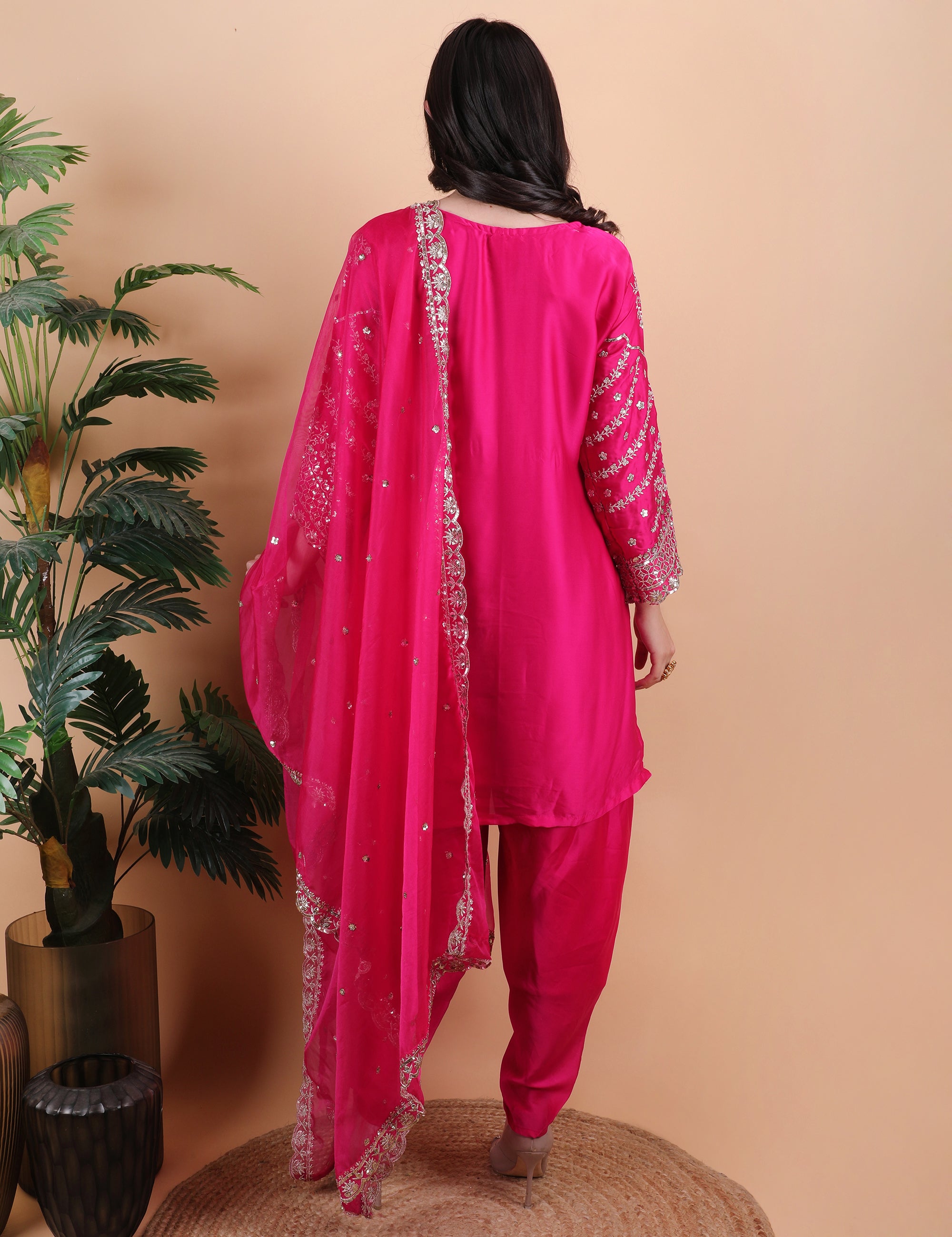 Zari Work Trending Dhoti Set
