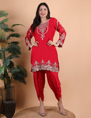 Zari Work Trending Dhoti Set