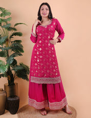 Magenta Banarasi Garara Suit