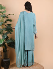 Sky Blue Plazo Set