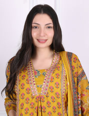 A-Line Mirror Work Kurti Set