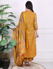 A-Line Mirror Work Kurti Set