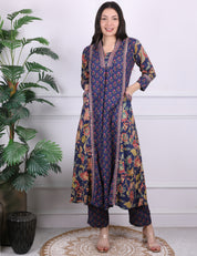 A-Line Mirror Work Kurti Set