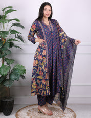 A-Line Mirror Work Kurti Set
