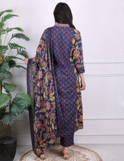 A-Line Mirror Work Kurti Set