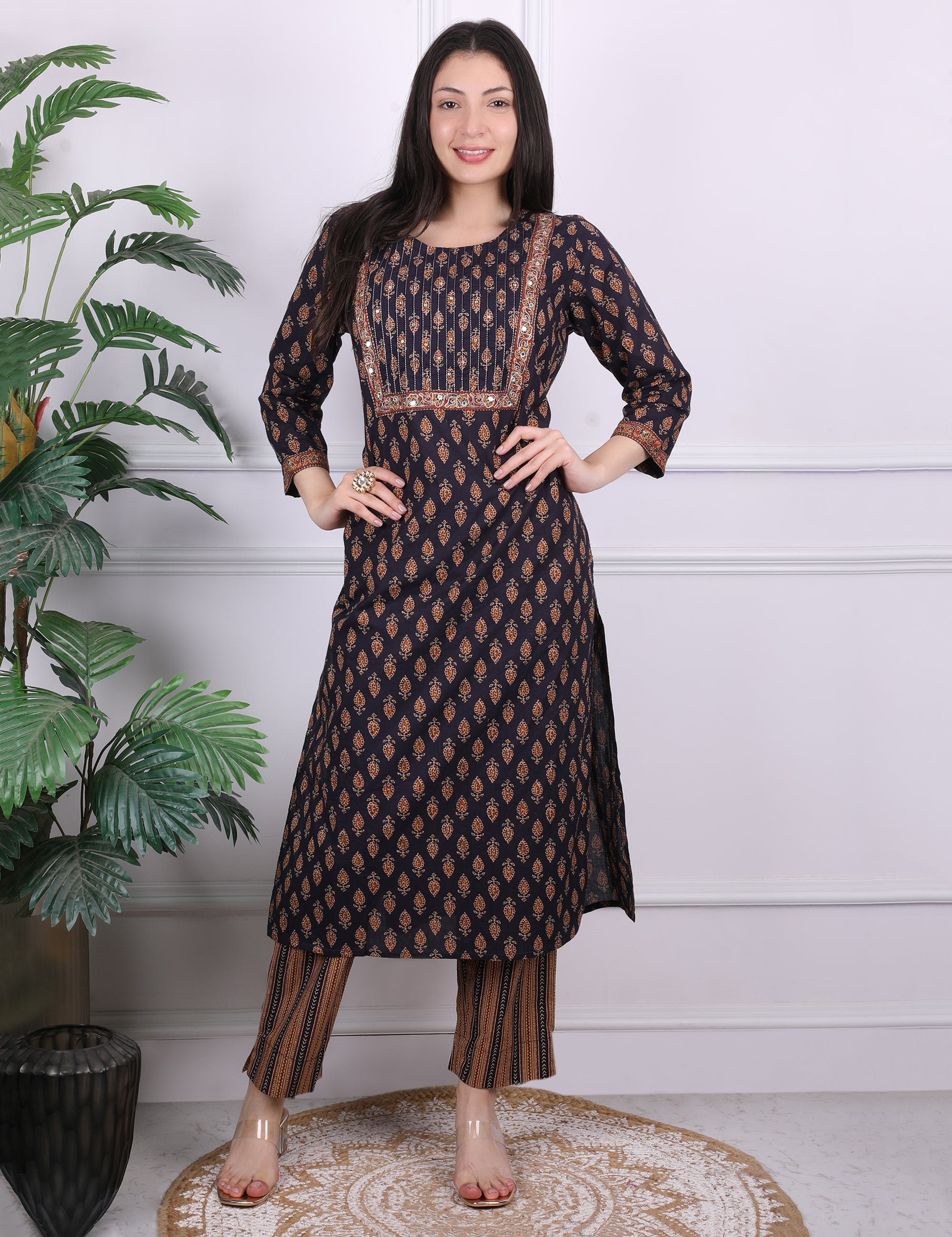 Sequin & Zari Kurti Set
