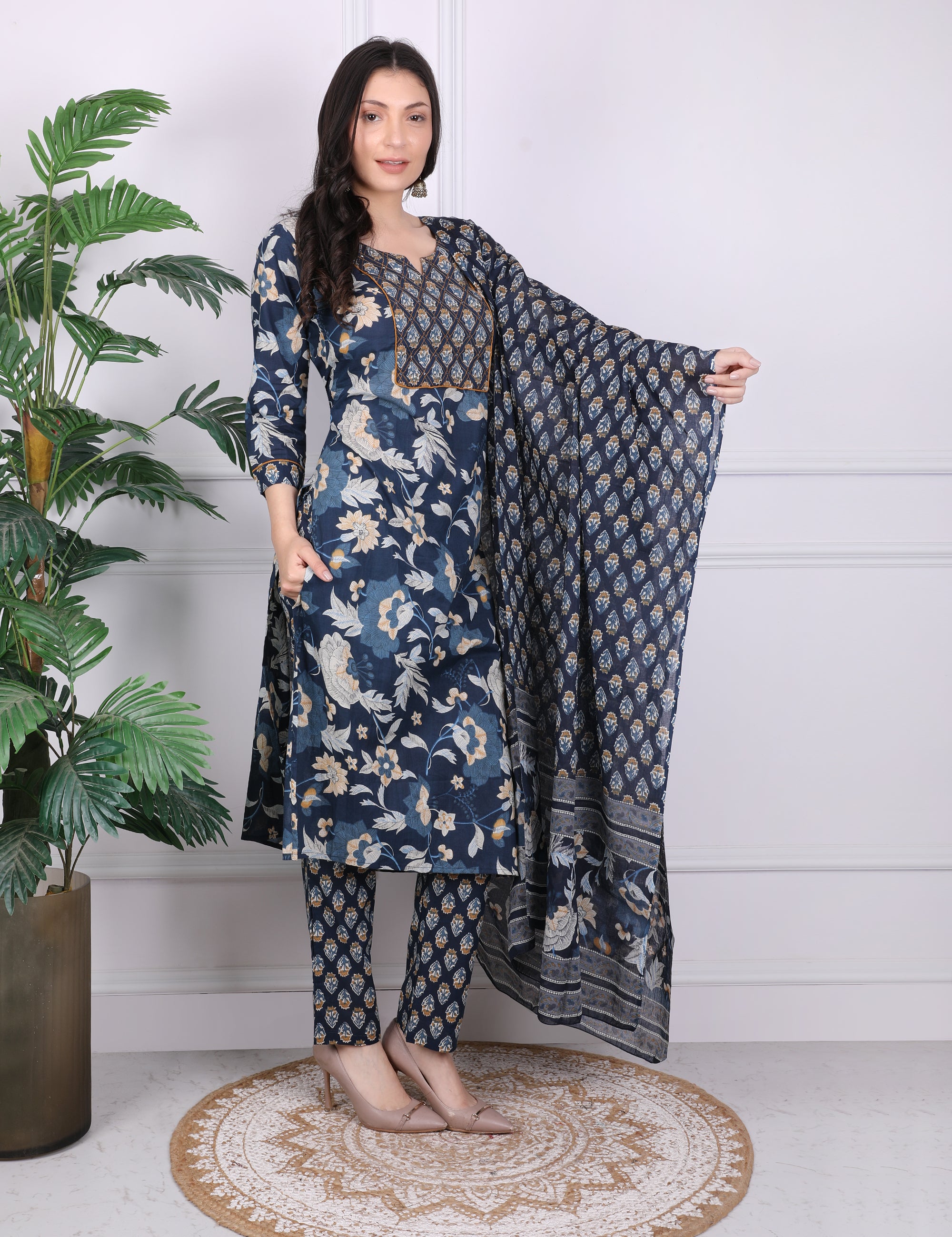 Printed Readymade Cotton Suit