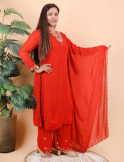 Elegant Heavy Neck Readymade Plazo Set