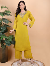 Elegant Heavy Neck Readymade Plazo Set