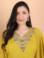Elegant Heavy Neck Readymade Plazo Set