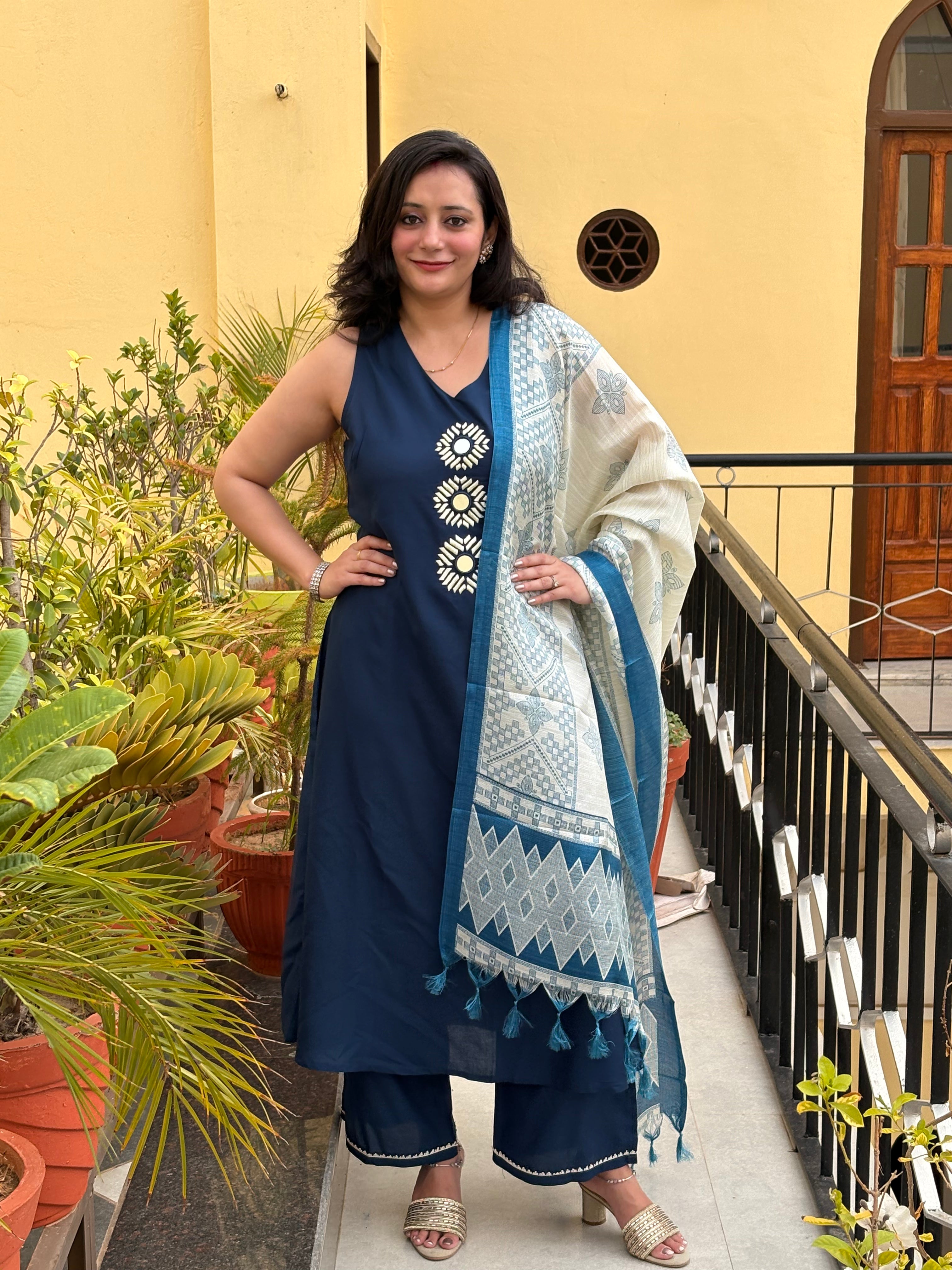 A-Line Rayon Kurta Set