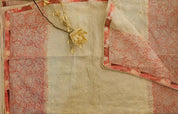 Elegant Cotton Unstitched Suit with Zari & Sequin Work