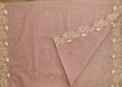 Elegant Mal Cotton Unstitched Suit with Delicate Embroidery & Embroidered Border Dupatta